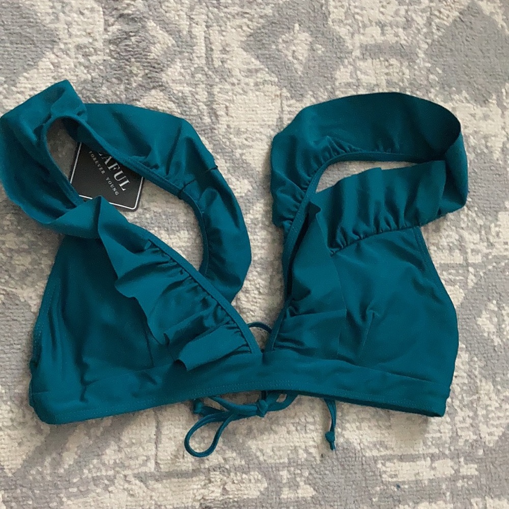 NWT Blue Ruffle Bikini - Picture 7 of 14